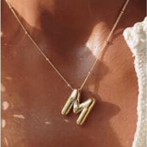 Gold Initial Pendant Necklace